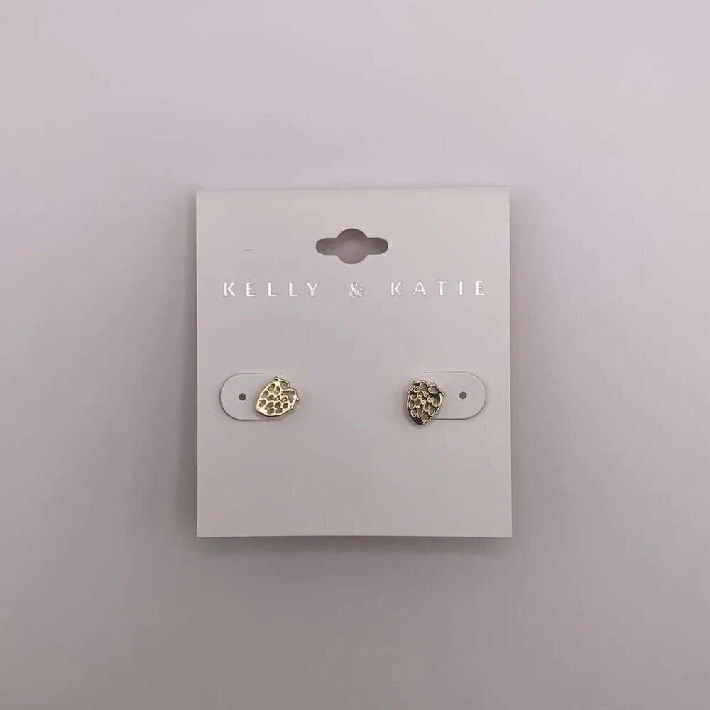 Kelly & Katie Gold Tone Strawberry Stud Earrings